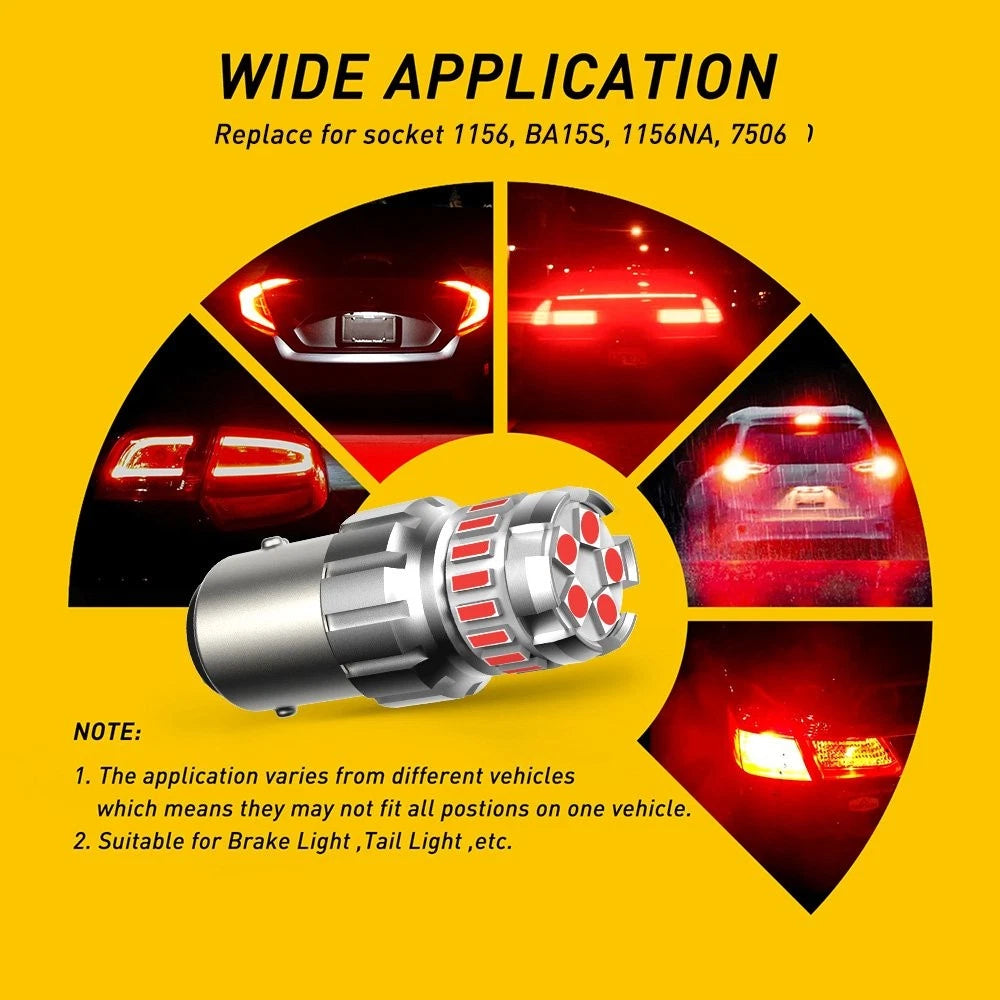 4X 1156 7506 LED Back Up Light Brake Tail Lamps High Mount Stop Bulbs 2F EOA 6B93BC-57
