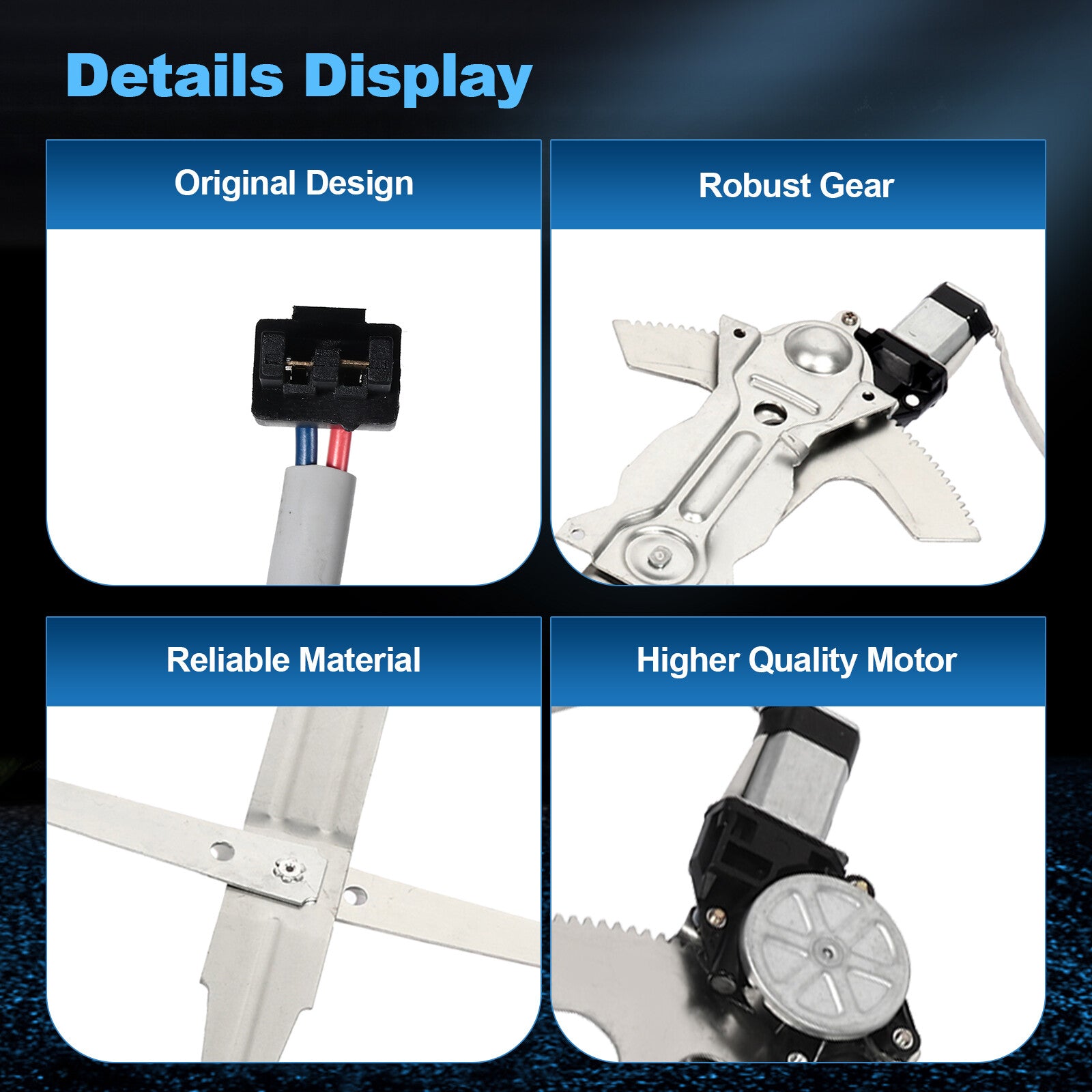 For 93-02 Chevy Camaro Front Left Right Power Window Regulator With Motor 6B93BC-57