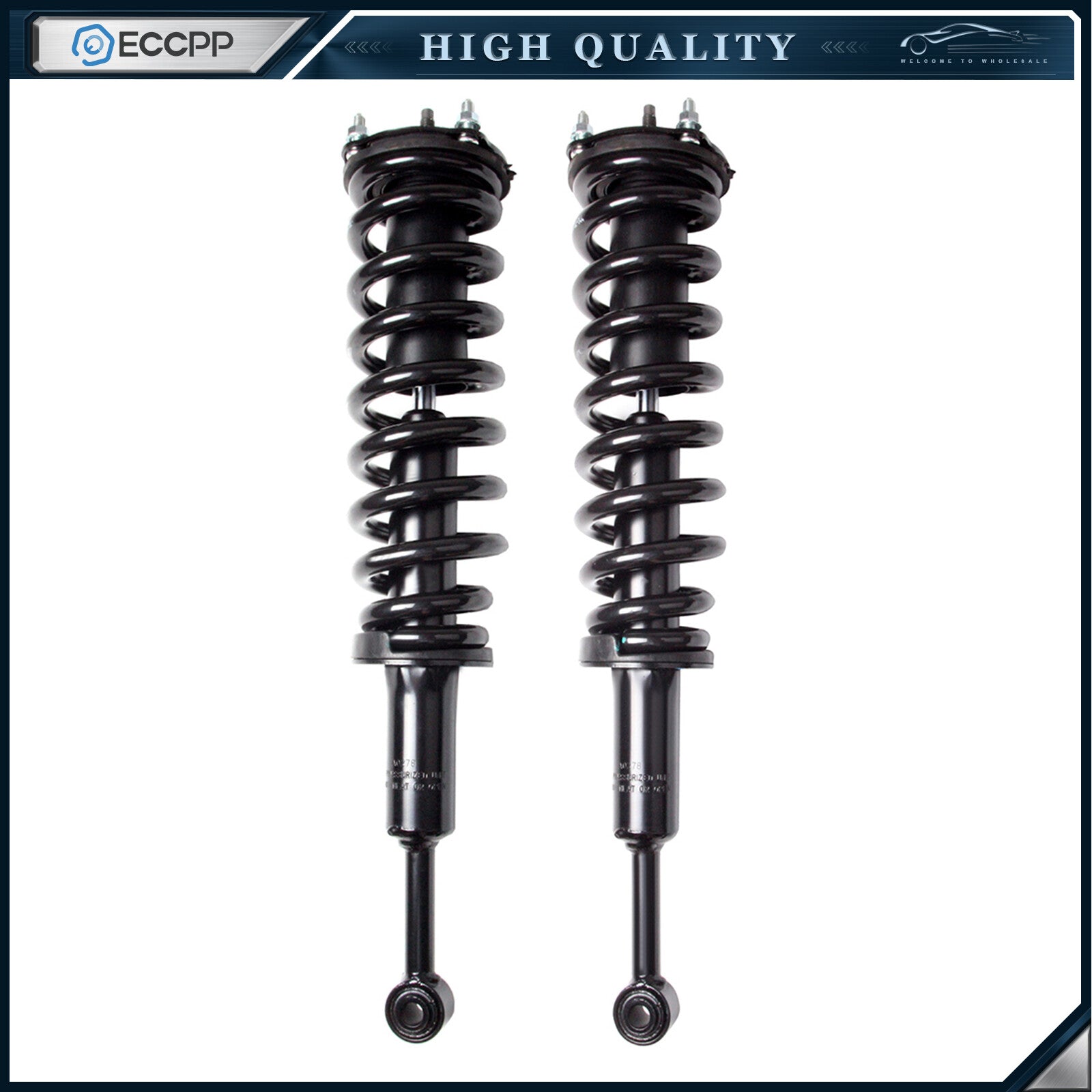 Fits 2007-2014 Toyota Tundra 2x Quick Complete Front Strut Coil Spring w/ Mounts 6B93BC-57