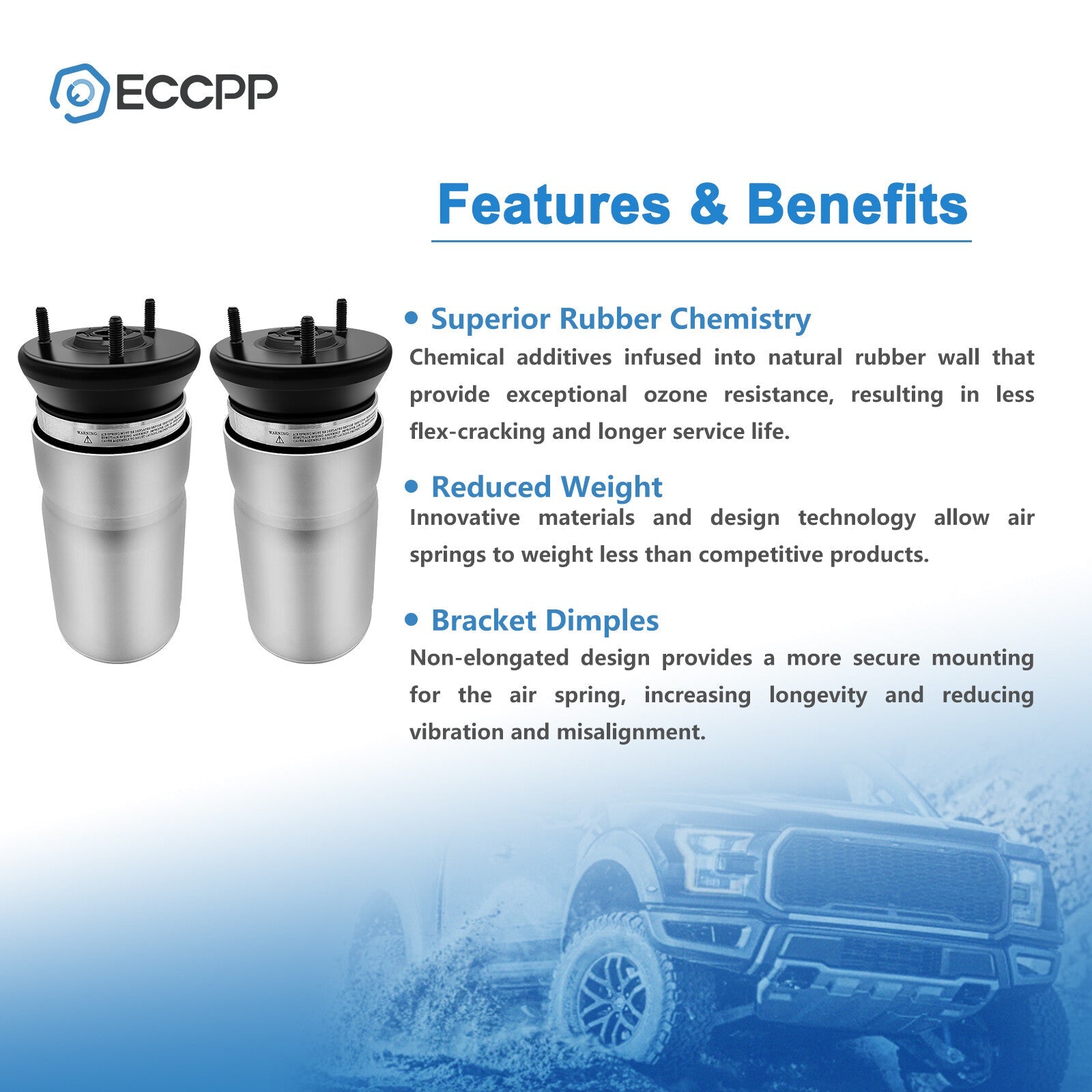 Front Pair Air Suspension Spring Bags For Land Rover LR3 LR4 Range Rover Sport 6B93BC-57