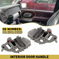 2X Left & Right Interior Door Panel Handle Gray For 1995-1999 Chevrolet K1500 6B93BC-57