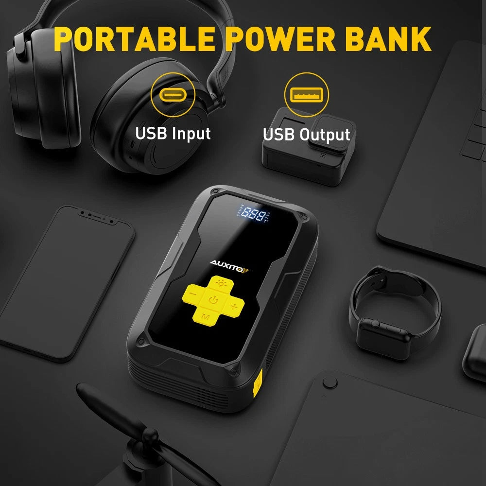 Car Jump Starter Air Compressor 3500A Portable Car Battery Charger Jump Box EOA 6B93BC-57