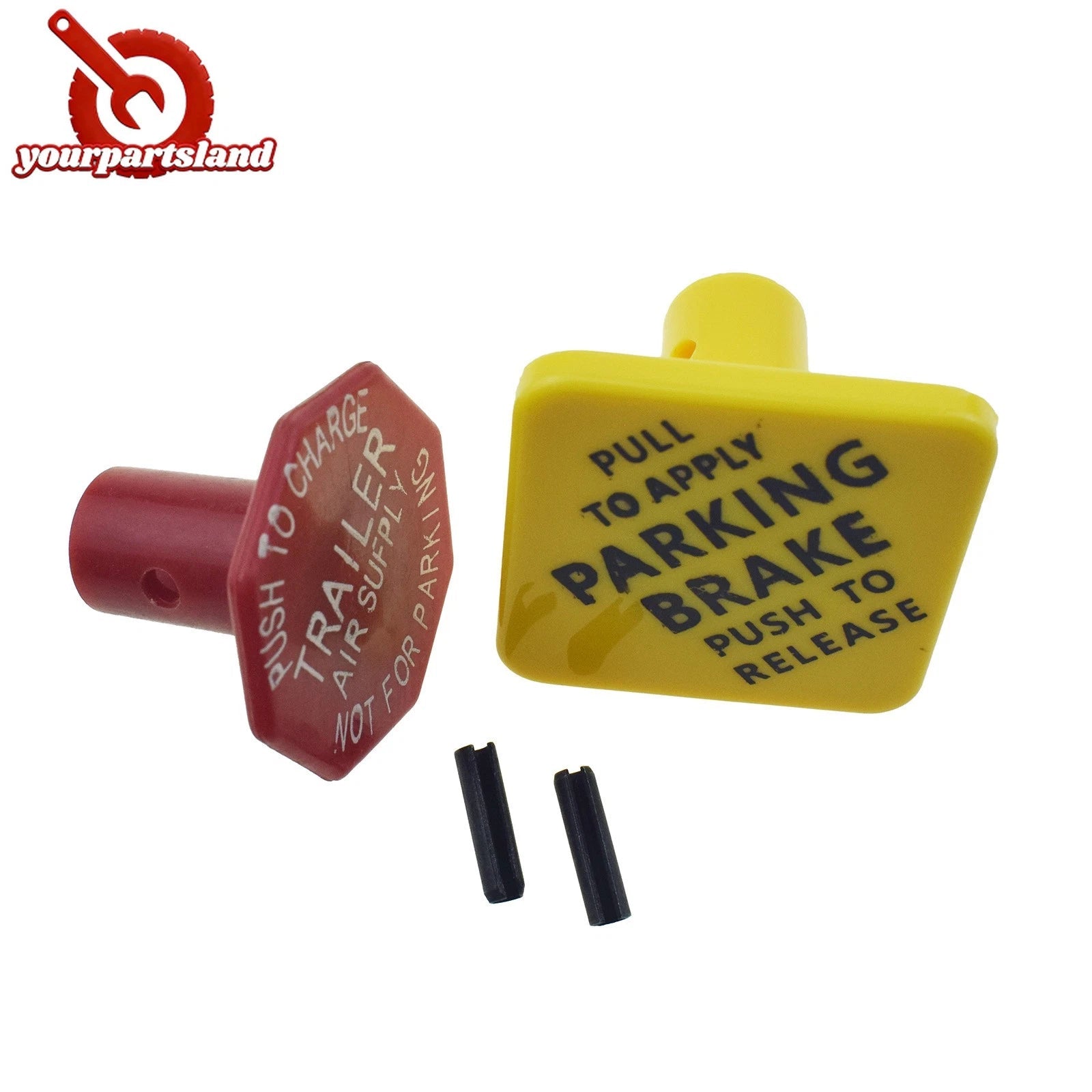 Valve Push Pull Parking Brake Knob & Trailer Air Supply Knob 2PCS 248433 290655 6B93BC-57