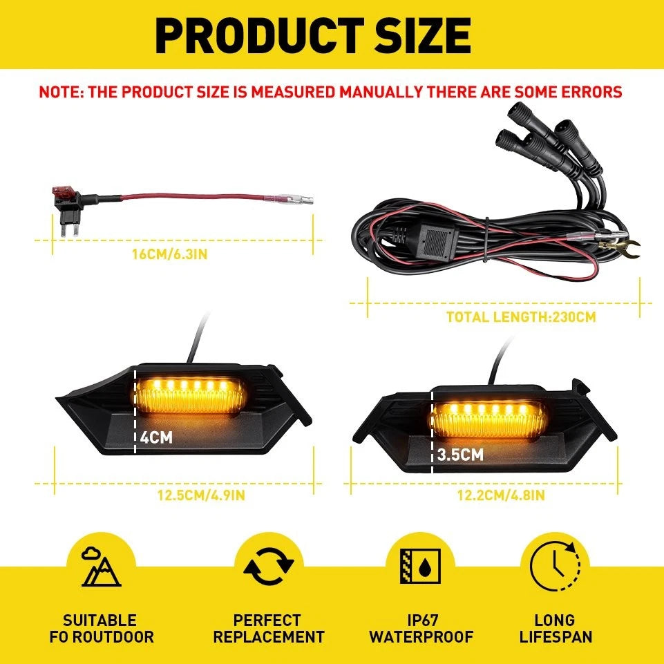 4x Front Bumper Amber Fog Lamp For 2024-2025 Tacoma TR D Sport / TR D Off-Road A 6B93BC-57