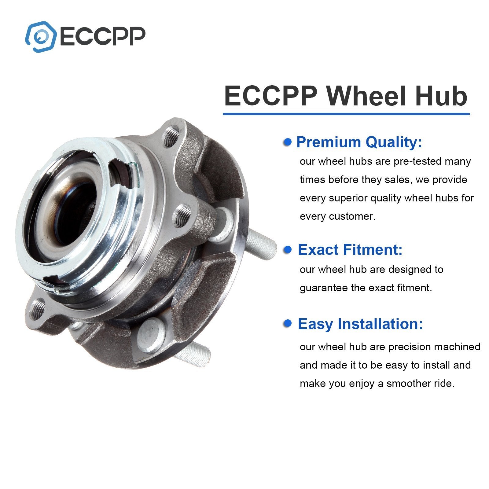 1Pc Wheel Hub Bearing Front Passenger Side For Nissan Murano 2009 2010 2011-2014 6B93BC-57