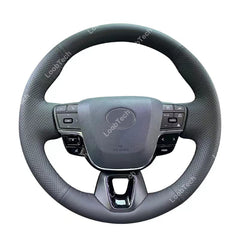 Steering Wheel Wrap For Toyota Camry  XV80 2024 Black Perforated Leather Cover