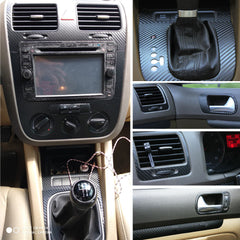 Interior Center Console Carbon Fiber Molding Sticker Decals For Volkswagen MK5