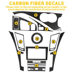 11x Carbon Fiber Full Interior Kit Cover Trim For Infiniti Q50 Q60 2014-19 USEOA 6B93BC-57