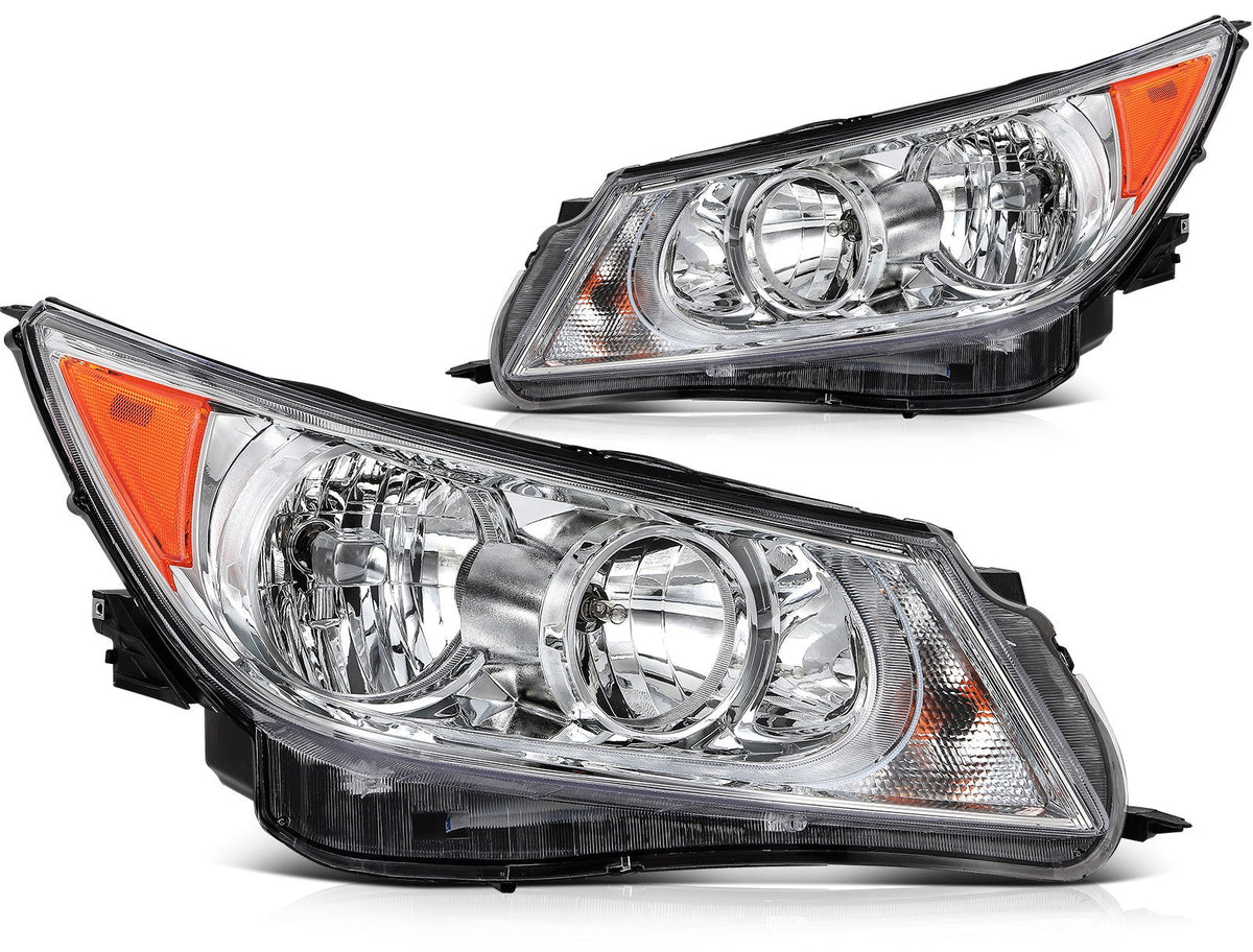 For 2010 2011-2013 Buick LaCrosse Chrome Housing Left+Right Headlights Assembly 6B93BC-57