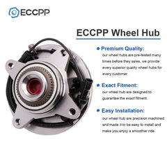 1Pc Wheel Hub Bearing Assembly Front 4WD For 2009 2010 Ford F150 6 Lug w/ ABS 6B93BC-57