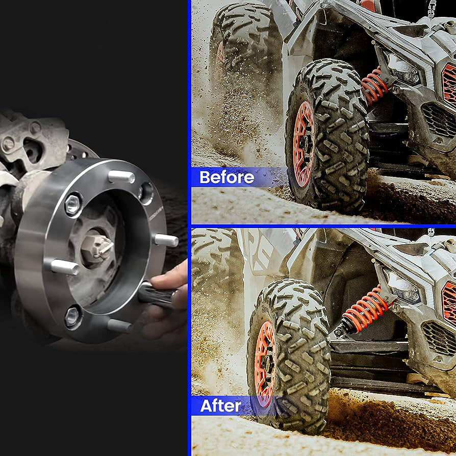 2 Pcs 1" 4/137 Wheel Spacers 10x1.25 For Can-Am Outlander Kawasaki Mule 500 600 6B93BC-57