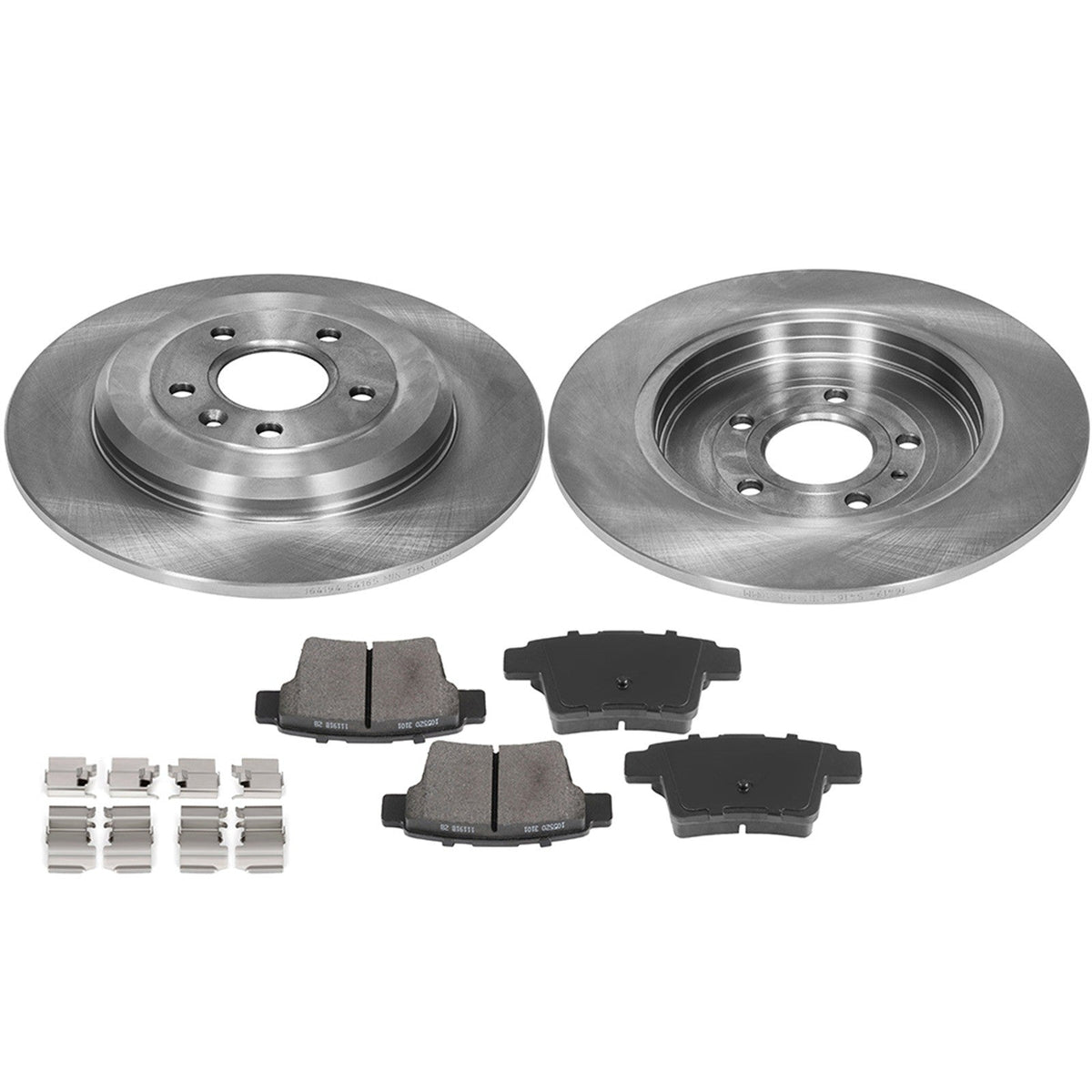 Rear Drilled Slotted Brake Rotors Black & Pads for Ford Five Hundred Taurus X V6 6B93BC-57