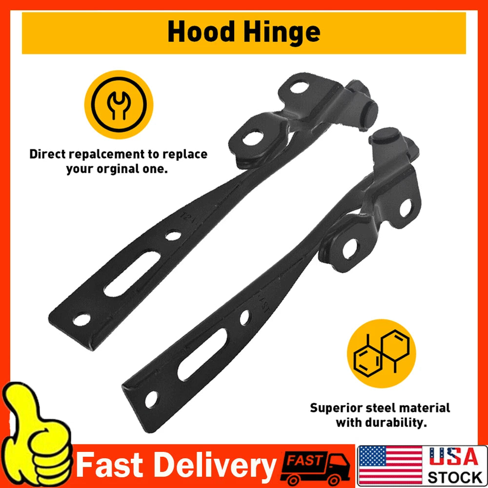 FOR HONDA ACCORD 2013 2014 2015 2016 2017 HOOD HINGE RIGHT & LEFT PAIR EA 6B93BC-57