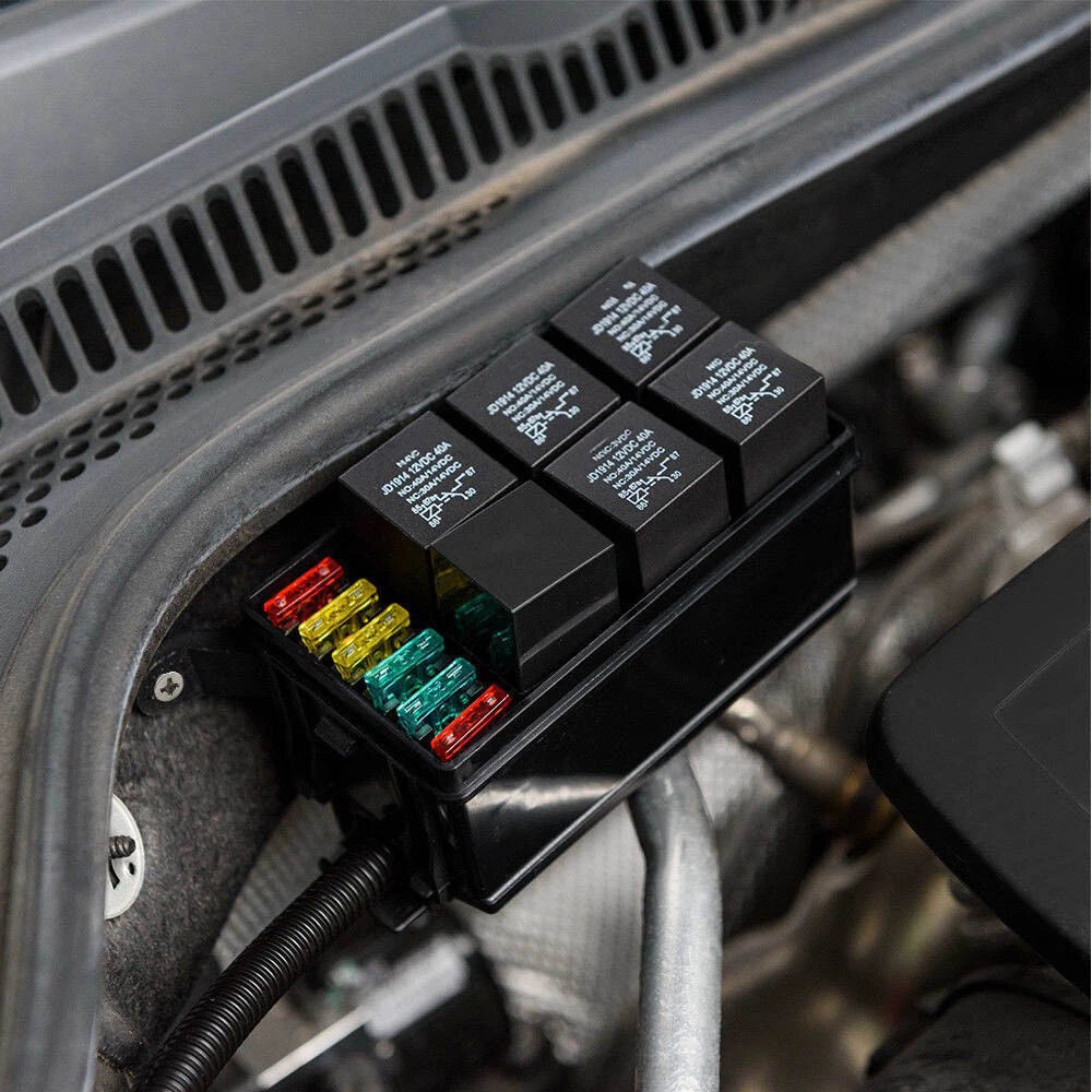 Universal 6-Way Fuse Box Relay With 6 Relays Fuse Holder 12V Car Truck ATO/ATC A 6B93BC-57