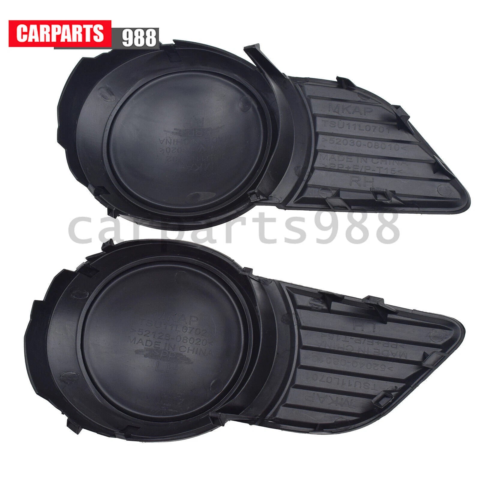 Pair Front Bumper Fog Light Cover For 2011-17 Toyota Sienna TO1039145 TO1038145 6B93BC-57