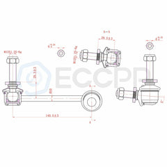 12pc Upper Lower Ball Joints Tierods Sway Bars Fits GX470 4Runner NO Dynamic SUS 6B93BC-57
