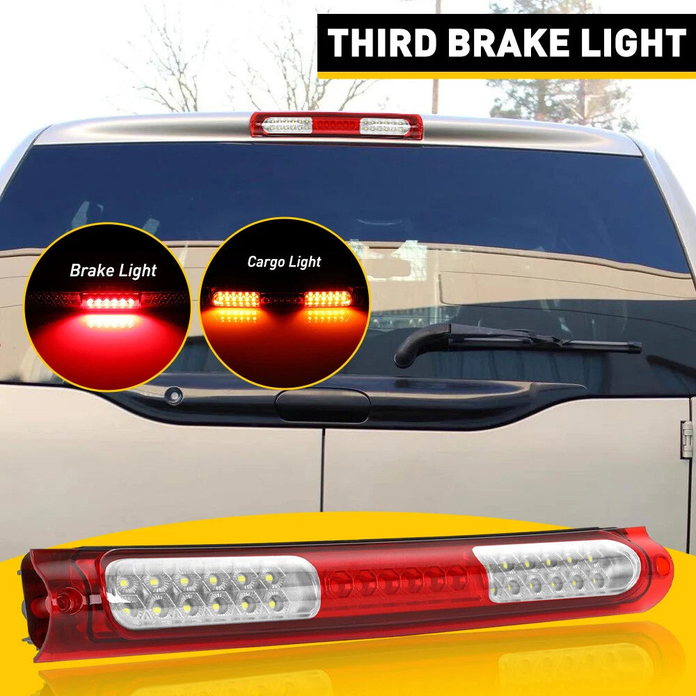 For 1997 - 2003 Ford F150 Red/Clear LED Tail 3rd Brake Light Third Stop Lamp 6B93BC-57