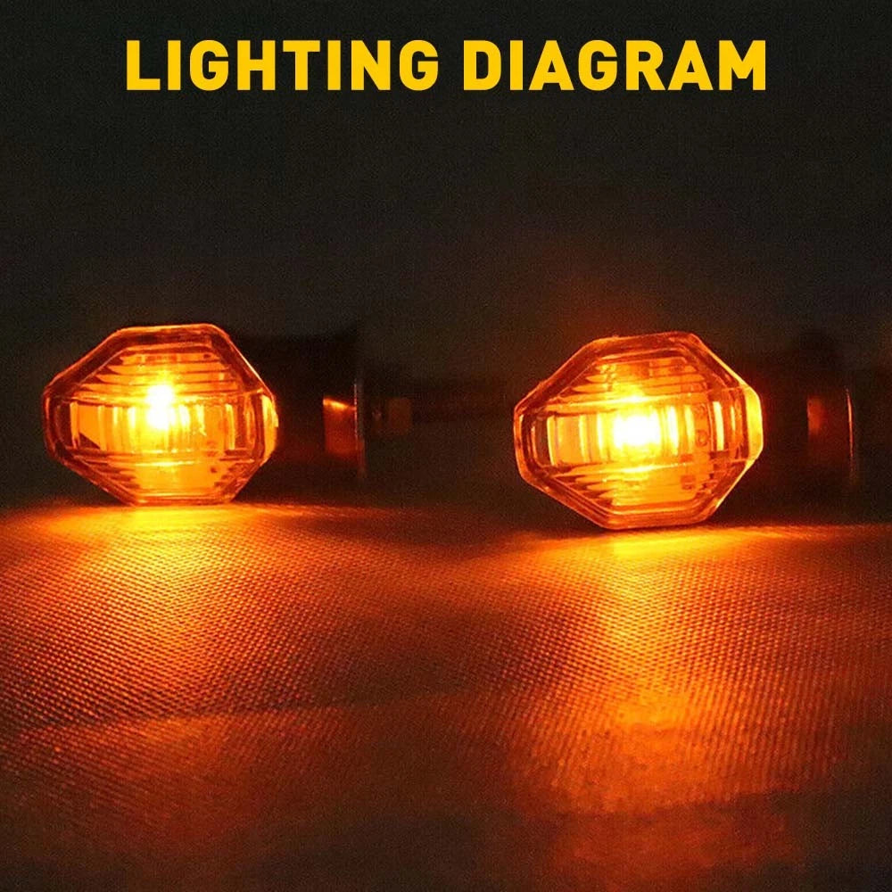 4x Universal Motorcycle Turn Indicator Signal Amber LED Blinker Light 6B93BC-57