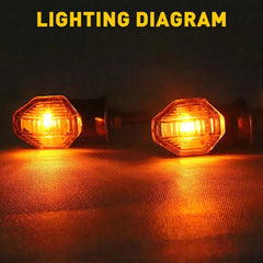 4x Universal Motorcycle Turn Indicator Signal Amber LED Blinker Light 6B93BC-57