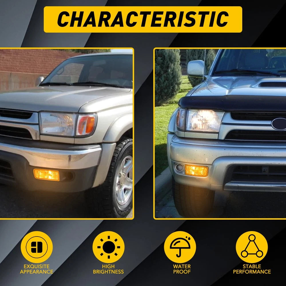 For 1999-2002 Toyota 4Runner Left&Right Side Clear Lens Turn Signal Lights Set A 6B93BC-57