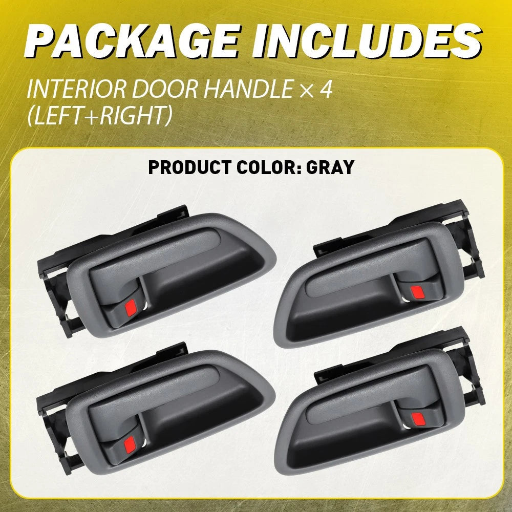 4x Door Handle Interior Gray For 2004-2006 Toyota Tundra Pickup Crew Cab ONLY EA 6B93BC-57