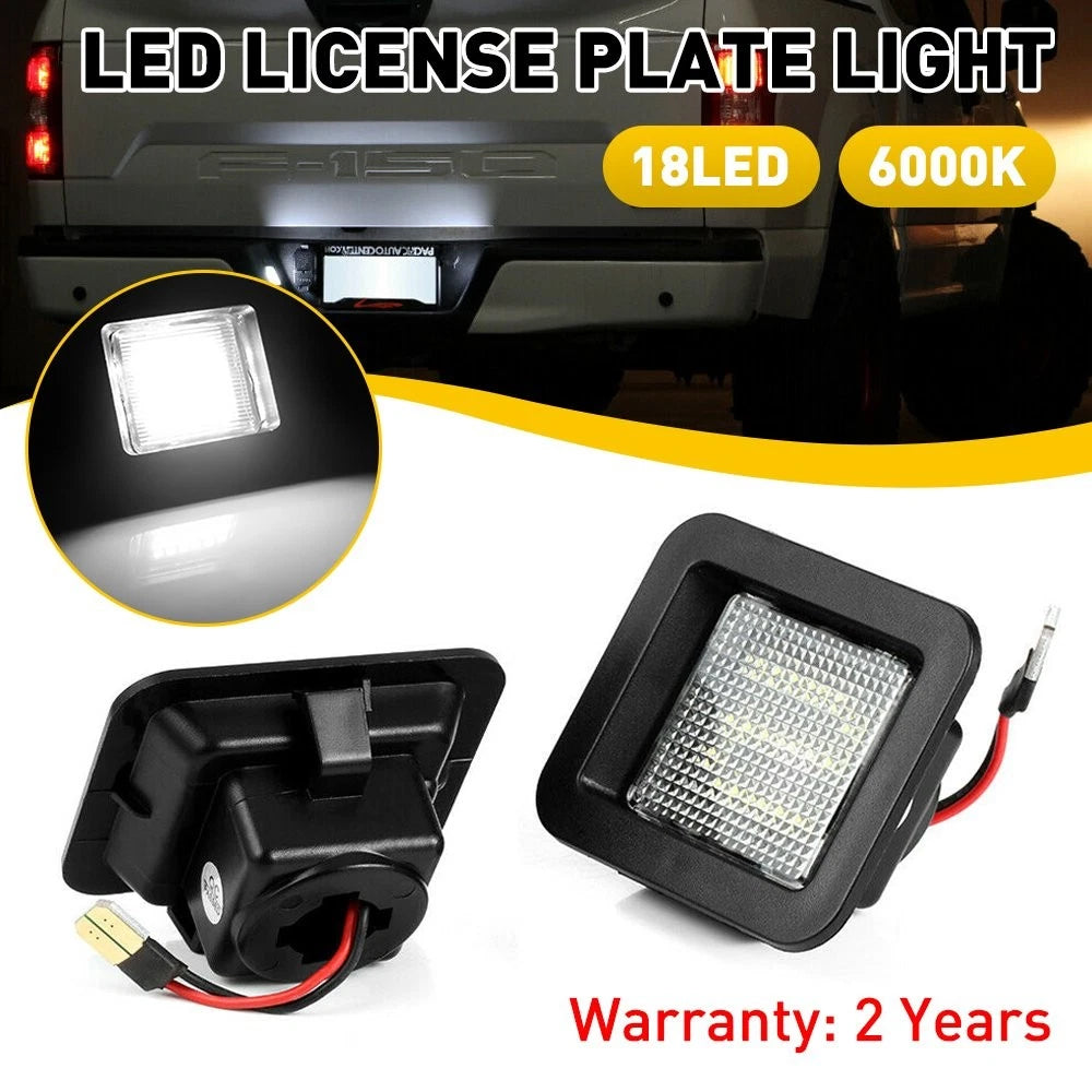LED Smoke Lens License Plate Rear Bumper Fit Lights 15-22 Ford F-150 F150 Pickup 6B93BC-57
