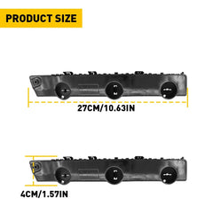 Bumper Bracket For 2014-2019 Nissan Rogue Set of 2 Front Left Right Side Black 6B93BC-57