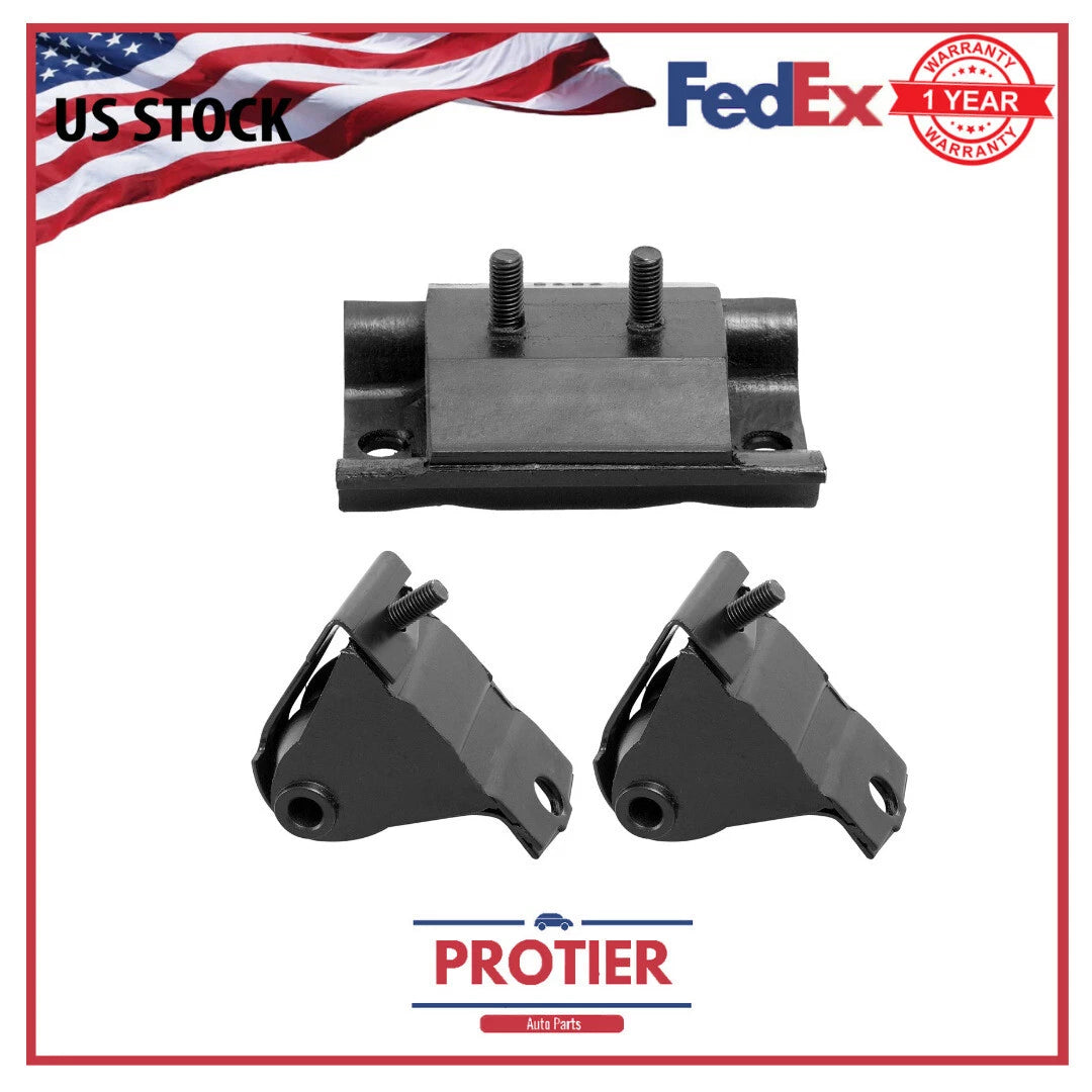 Engine & Trans Mount Set 3PCS for Jeep Sport Utility Wrangler L6 4.0l 242ci 6B93BC-57