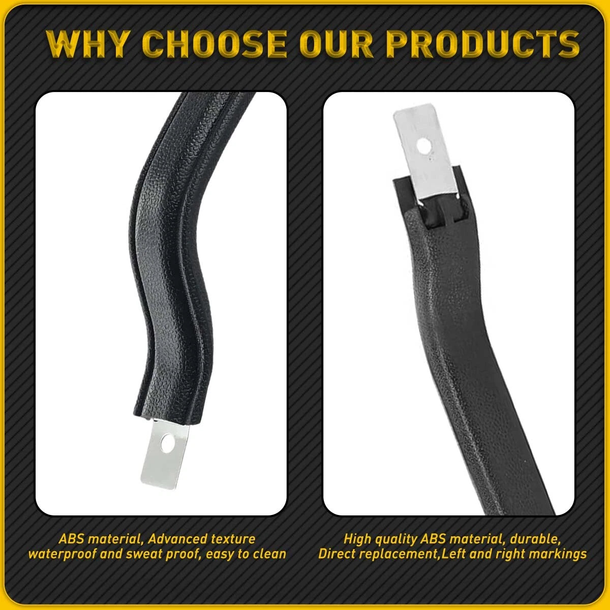 2pc Automotive Interior Door Handle Pull Fit for Jeep CJ5 CJ7 Wrangler 55009801K 6B93BC-57