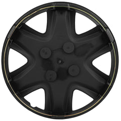 ECCPP 4X Wheel Hub Caps Covers Snap On Black Rim Covers For R15 Tire 4 Lug Wheel ECCPP