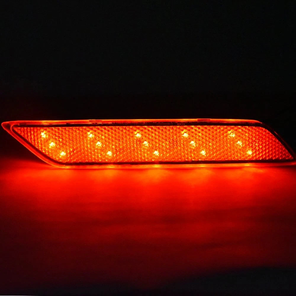 LED Rear Bumper Reflector For Light Honda Civic 9th White 2013-2015 Clear Lens 6B93BC-57