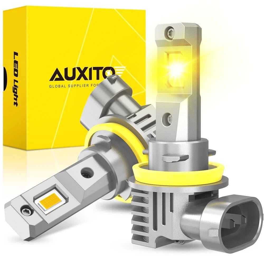 AUXITO H11 H8 LED Headlight Fog Light Bulbs Kit YELLOW GOLDEN High Low Beam EA AUXITO