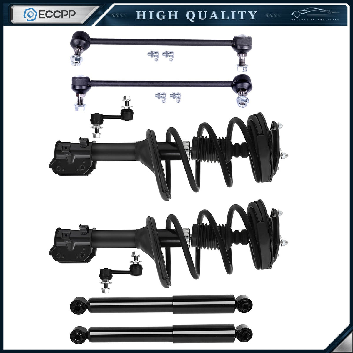8x For Kia Sedona Hyundai Entourage Front Struts & Rear Shock Absorber Sway Bar KOEEP