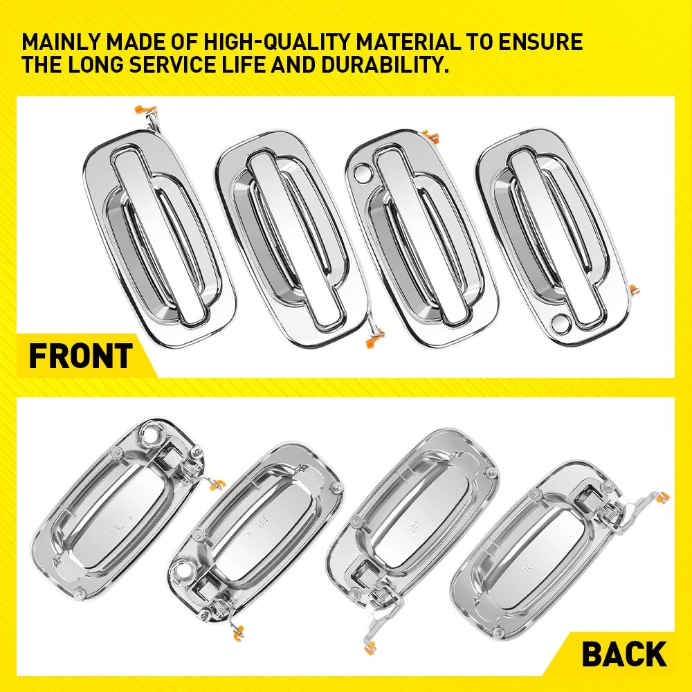 Chrome Exterior Door Handle For 2002-2006 Chevy Avalanche Silverado Suburban EOA 6B93BC-57