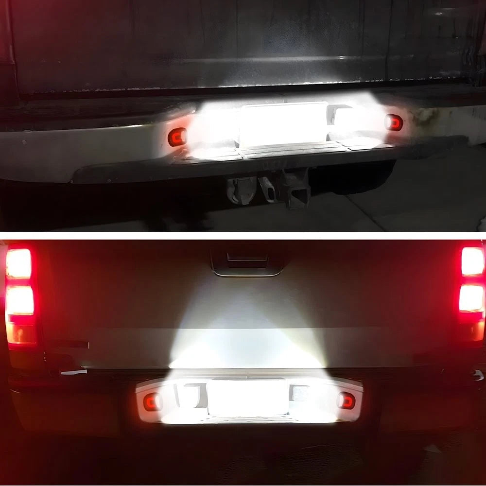 2pc White LED License Plate Lights Tag Lamps For 88-00 Chevy C/K 1500 2500 3500 6B93BC-57