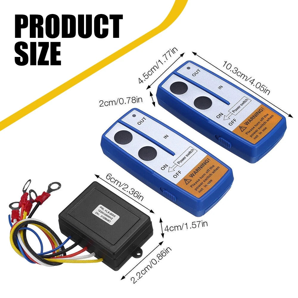12V Volt Long Range Wireless Remote Control Kit for Car Truck Jeep ATV Winch 6B93BC-57