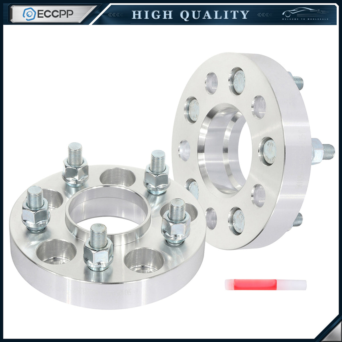 2 Pcs 1 inch 5x110 Hub Centric Wheel Spacers For Jeep Cherokee Compass Renegade
