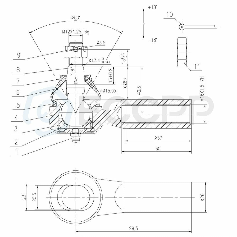 6PC Front Lower Control Arms Tie Rods Fits 2001-2004 Ford Escape & Mazda Tribute KOEEP