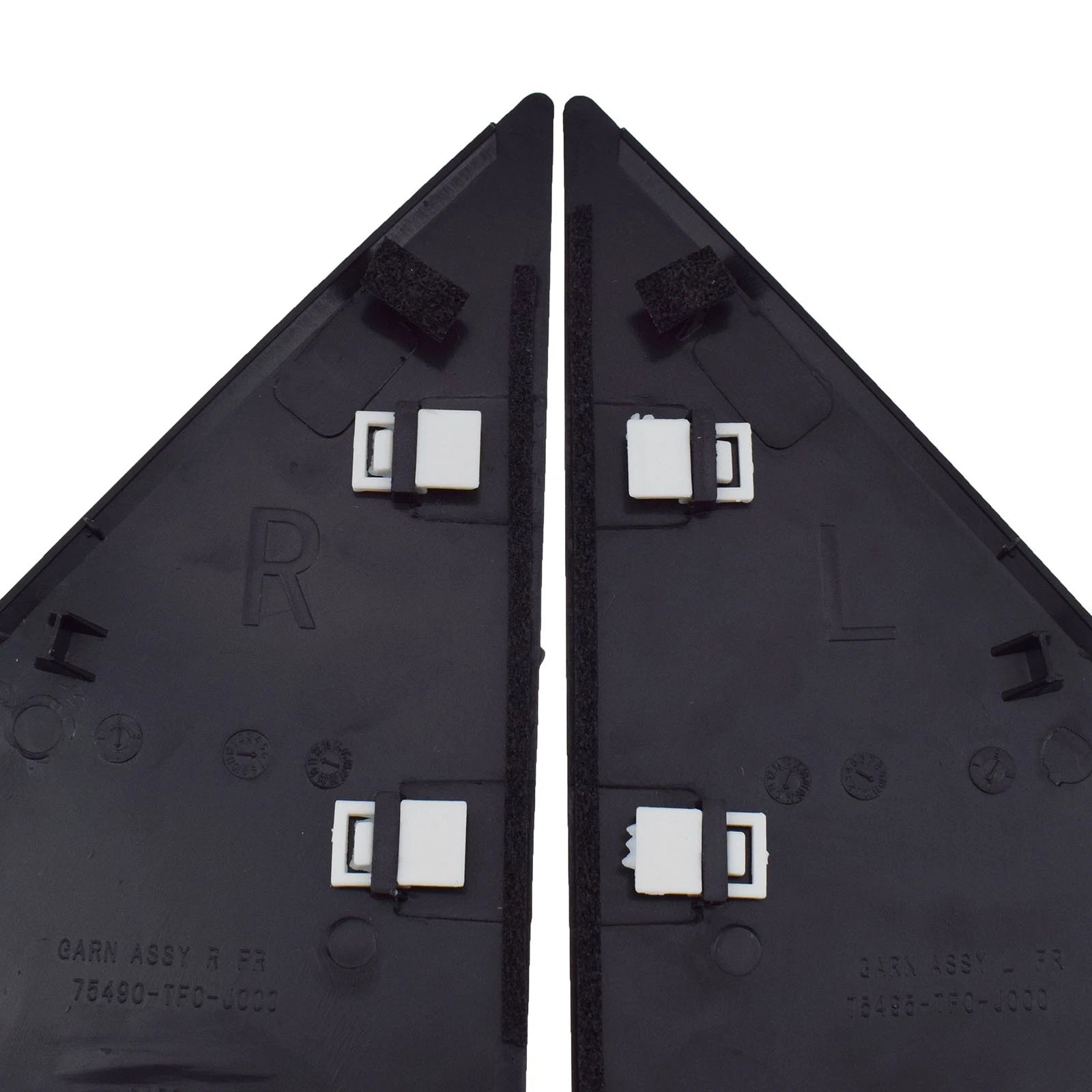Pair Front Door Garnish Window Glass Plate Cover Trim For Honda Fit 2009-2013 6B93BC-57