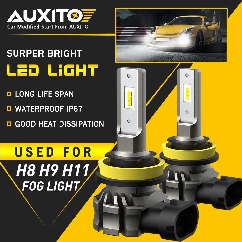 AUXITO H11 H8 H16 LED Front Fog Driving Light Bulbs 6500K Pure White 48W B3F EOA AUXITO