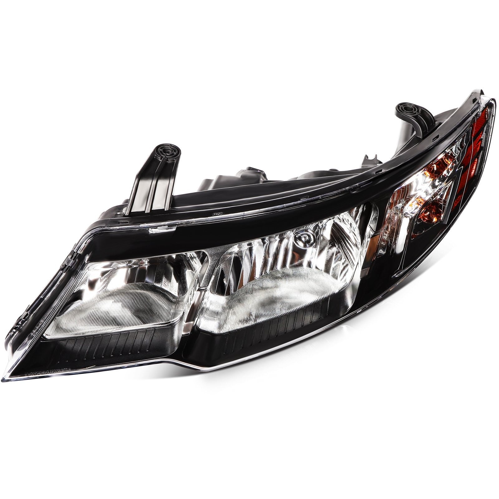 Pair Halogon Headlights Assembly For 2010-2013 Kia Forte 2.0L 2.4L Black Amber 6B93BC-57