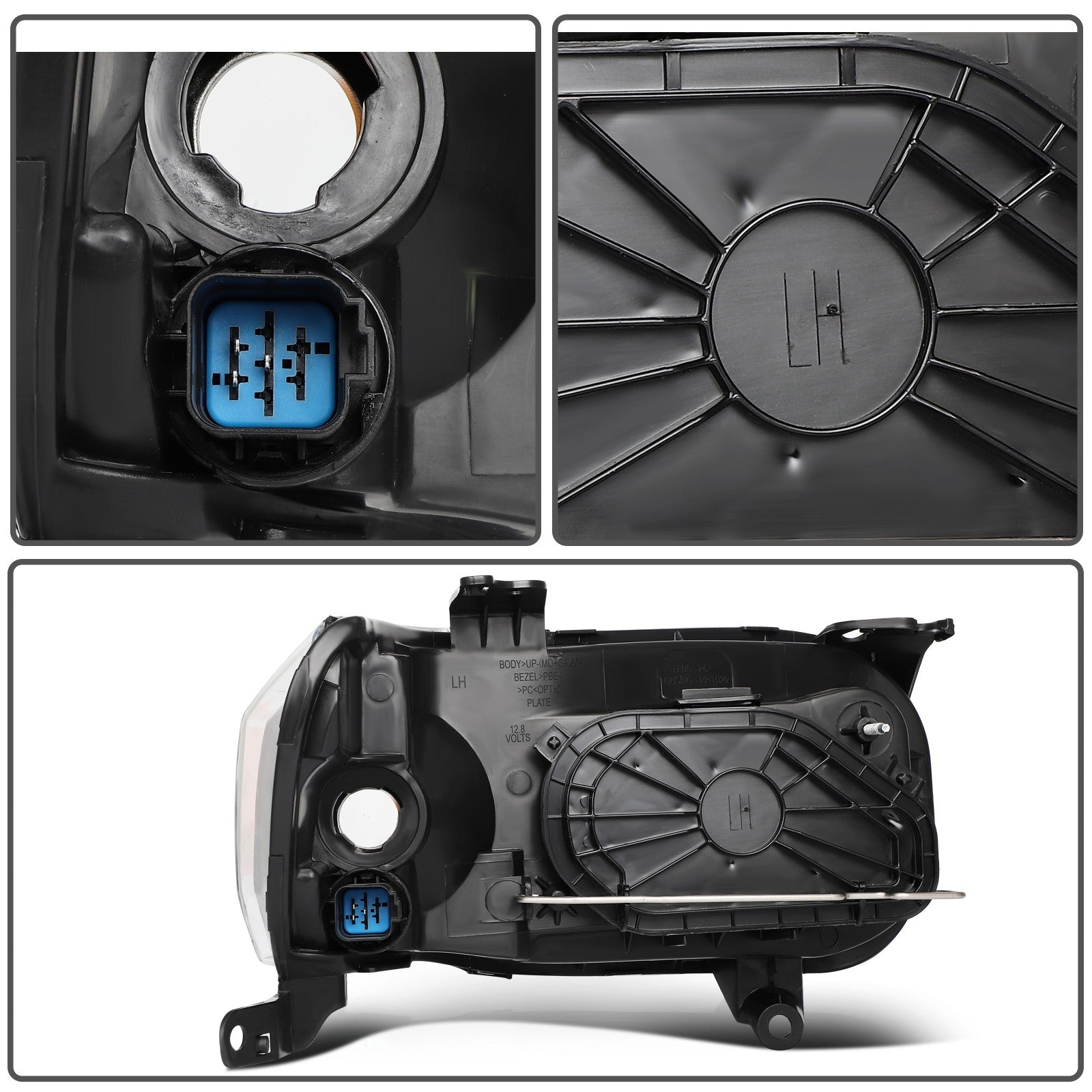 For 2007 2006 2005 Ford Escape Black Housing Headlights Assembly Left+Right Pair 6B93BC-57