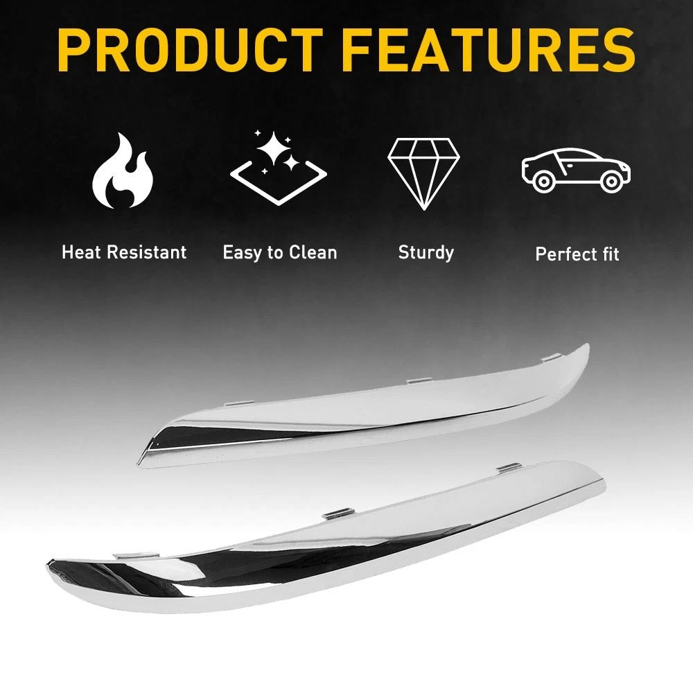 FOR 2011-2014 FRONT 300 CHRYSLER BUMPER MOLDING TRIM SET CHROME LH & RH - 6B93BC-57
