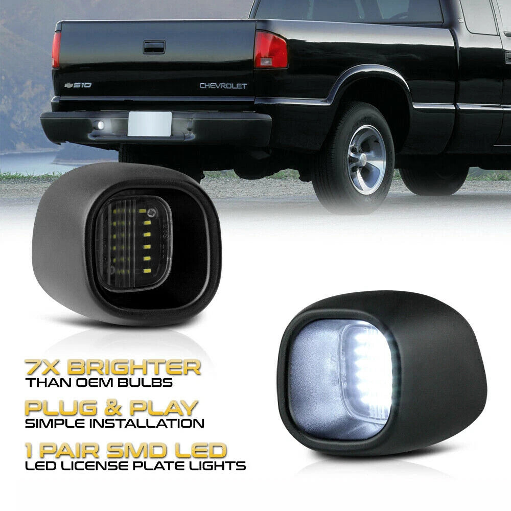 For Chevy S10 GMC Sonoma Blazer Jimmy SMD LED License Plate Light Tag Lamp EA 6B93BC-57