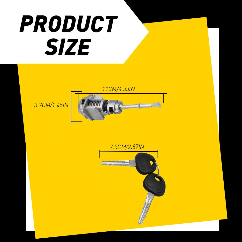 For 17-20 Hyundai Elantra Driver Door Switch Cylinder Lock Tumbler W/ 2 Keys EOA 6B93BC-57