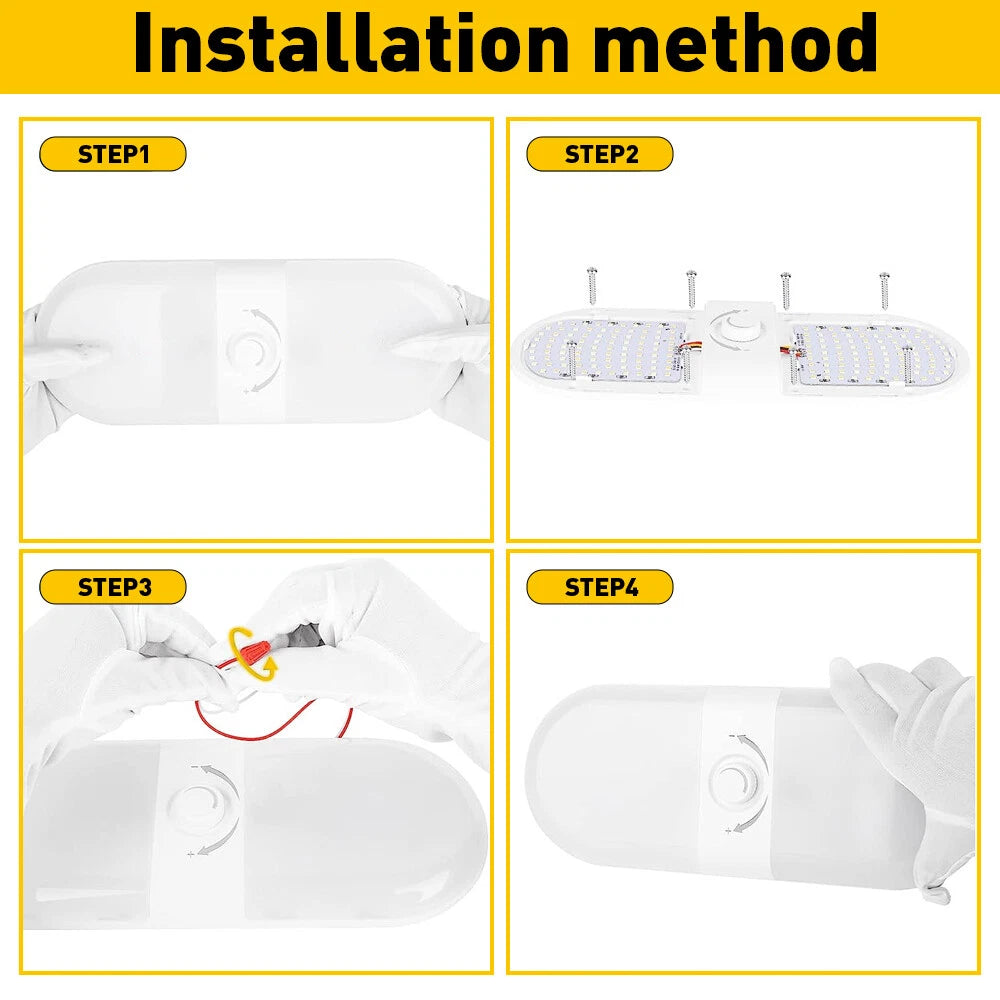 180LED 12V CEILING FIXTURE DOME DOUBLE LIGHT FOR CAMPER MARINE RV RV 700LM 3X 6B93BC-57