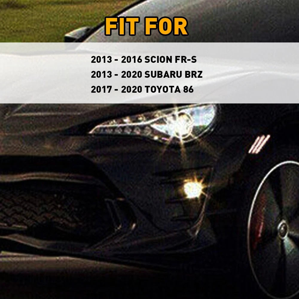 For 2017-2020 Toyota 86 Smoked White LED Side Marker Light Turn Signal Lamp EOA 6B93BC-57
