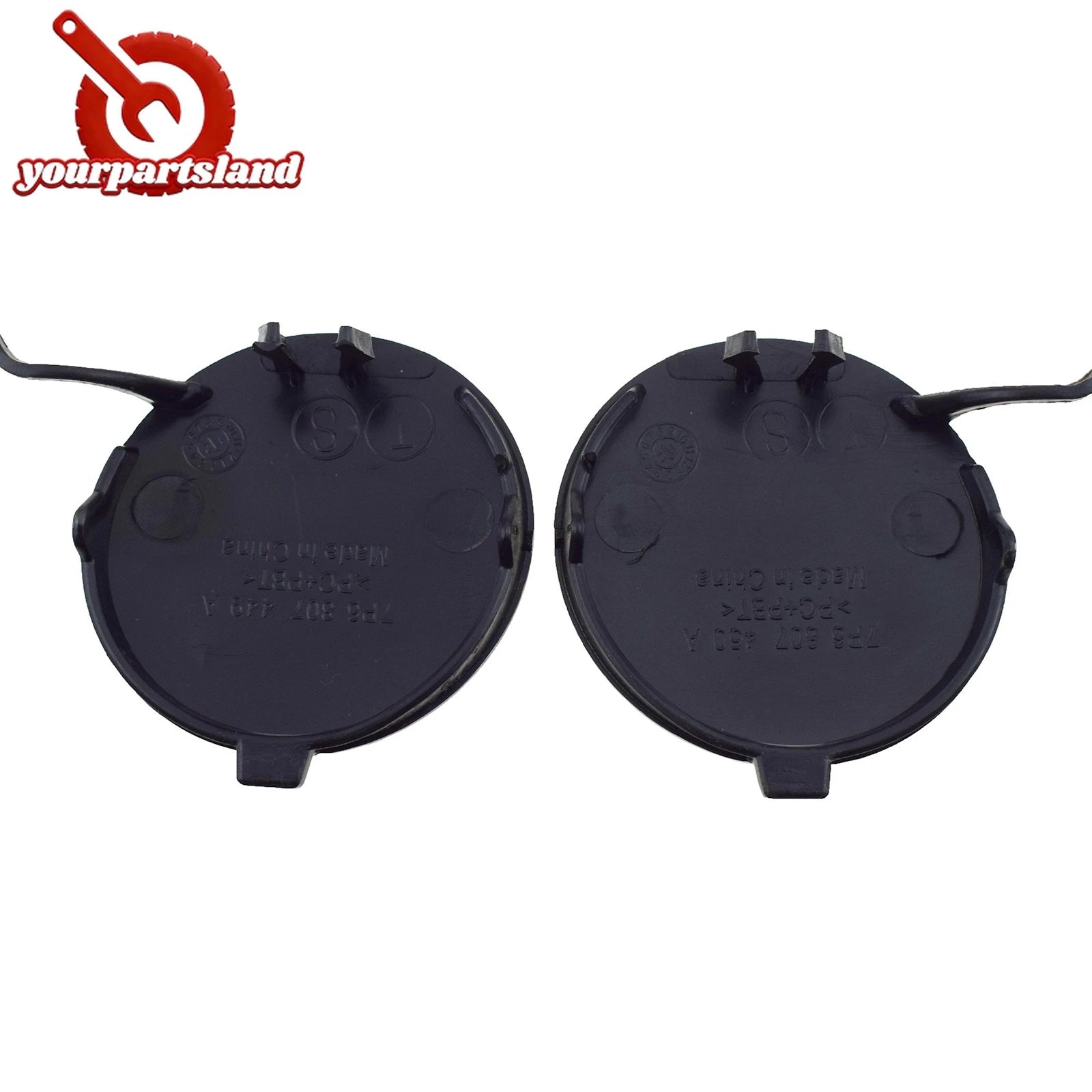 For VW Touareg 11-14 Rear Bumper Tow Hook Eye Cover Cap 7P6807449A 7P6807450A 6B93BC-57