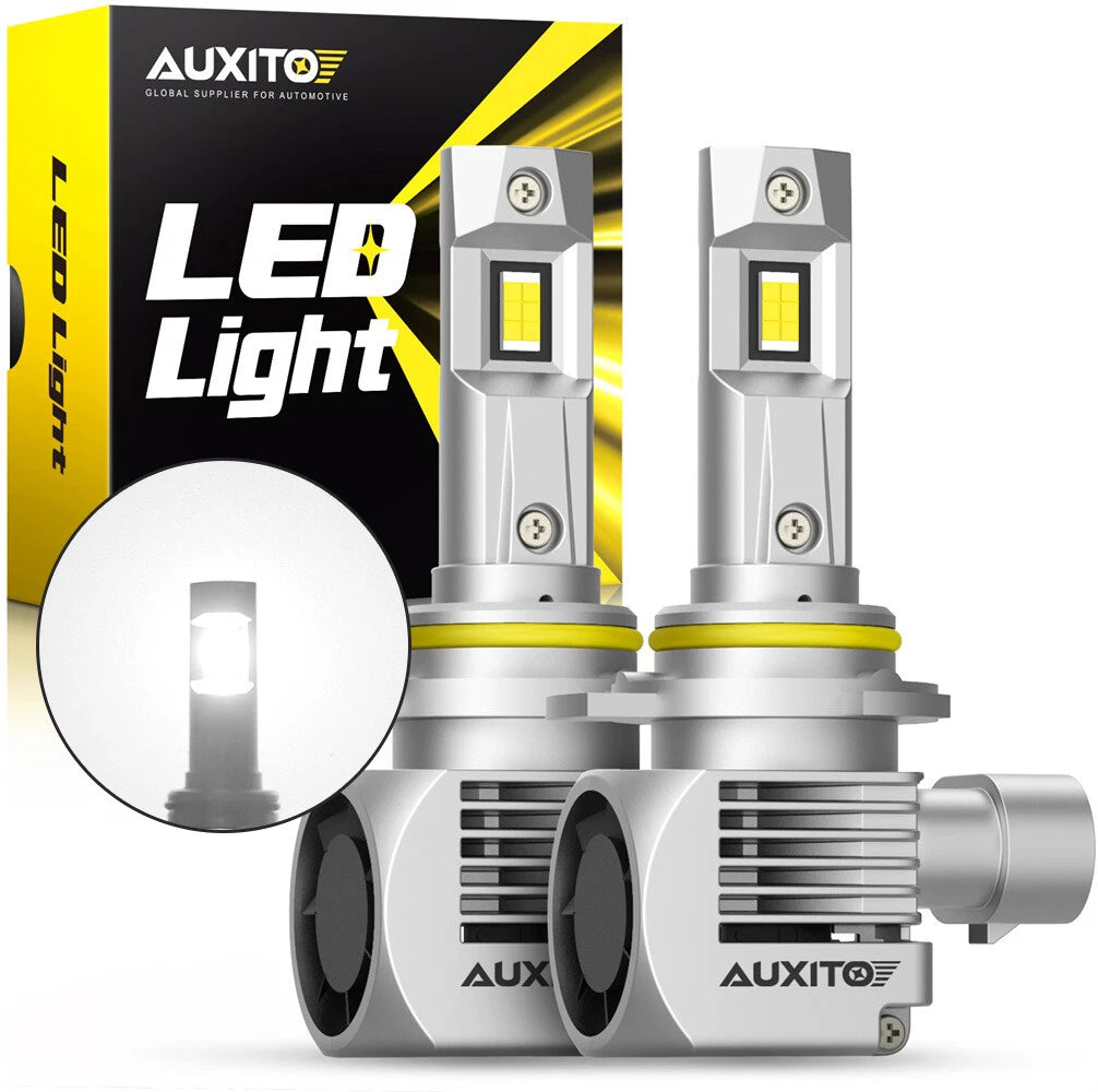 AUXITO Update 2x 9012/HIR2 Headlight Bulbs 24000LM Hi/Low Beam Canbus 6500K EOA AUXITO