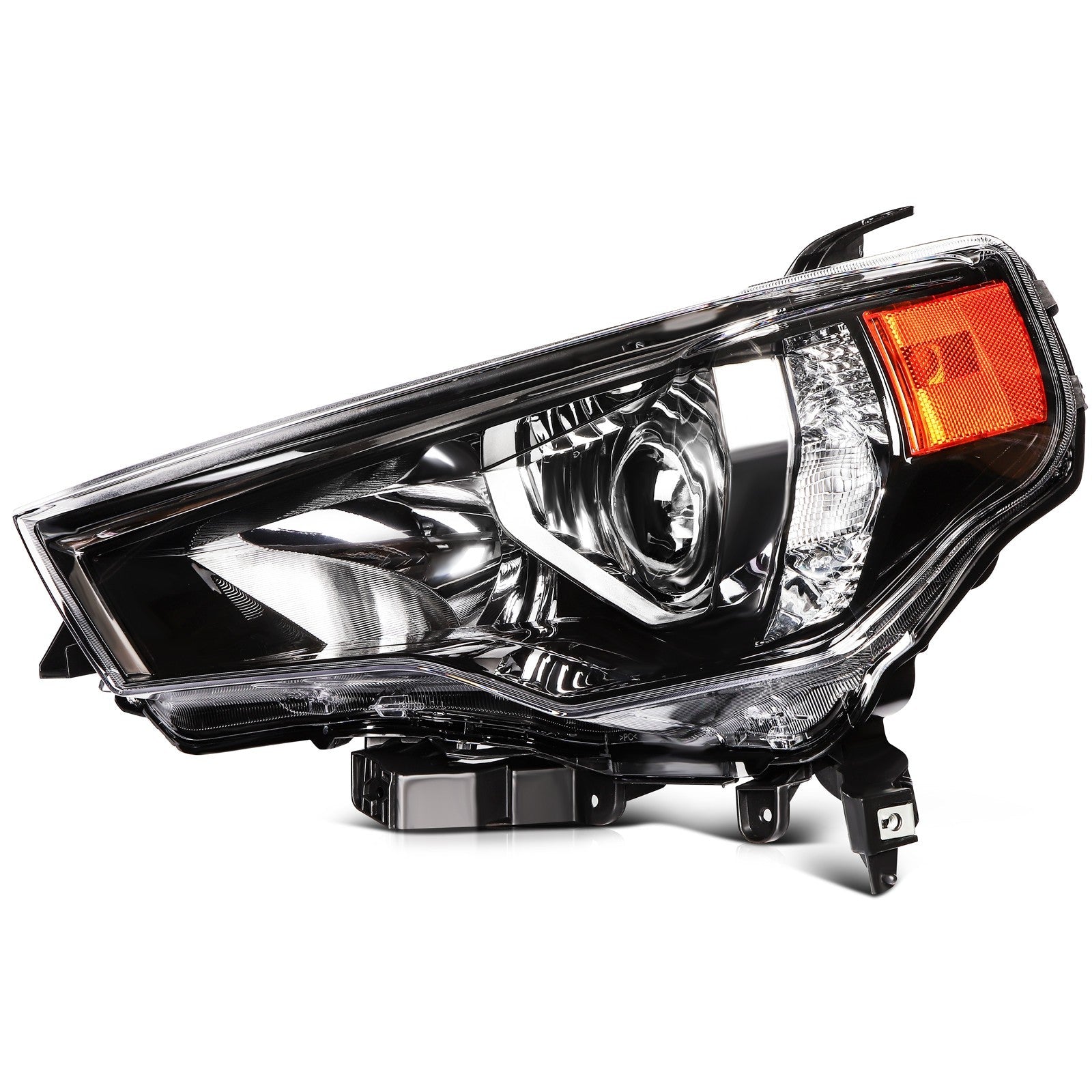 ECCPP Headlights Assembly For Toyota 4Runner 4.0L 2014-2020 Pair Kit Black Amber 6B93BC-57